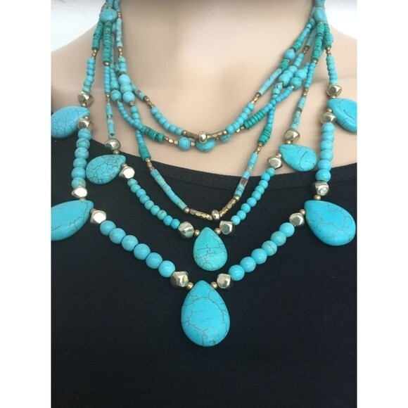 Vintage Nakamol Turquoise Necklace - Picture 2 of 5